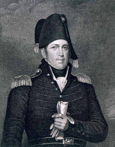 Jacob Jennings Brown engraved by Asher Brown Durand after a copy of the original by James Herring by John Wesley Jarvis